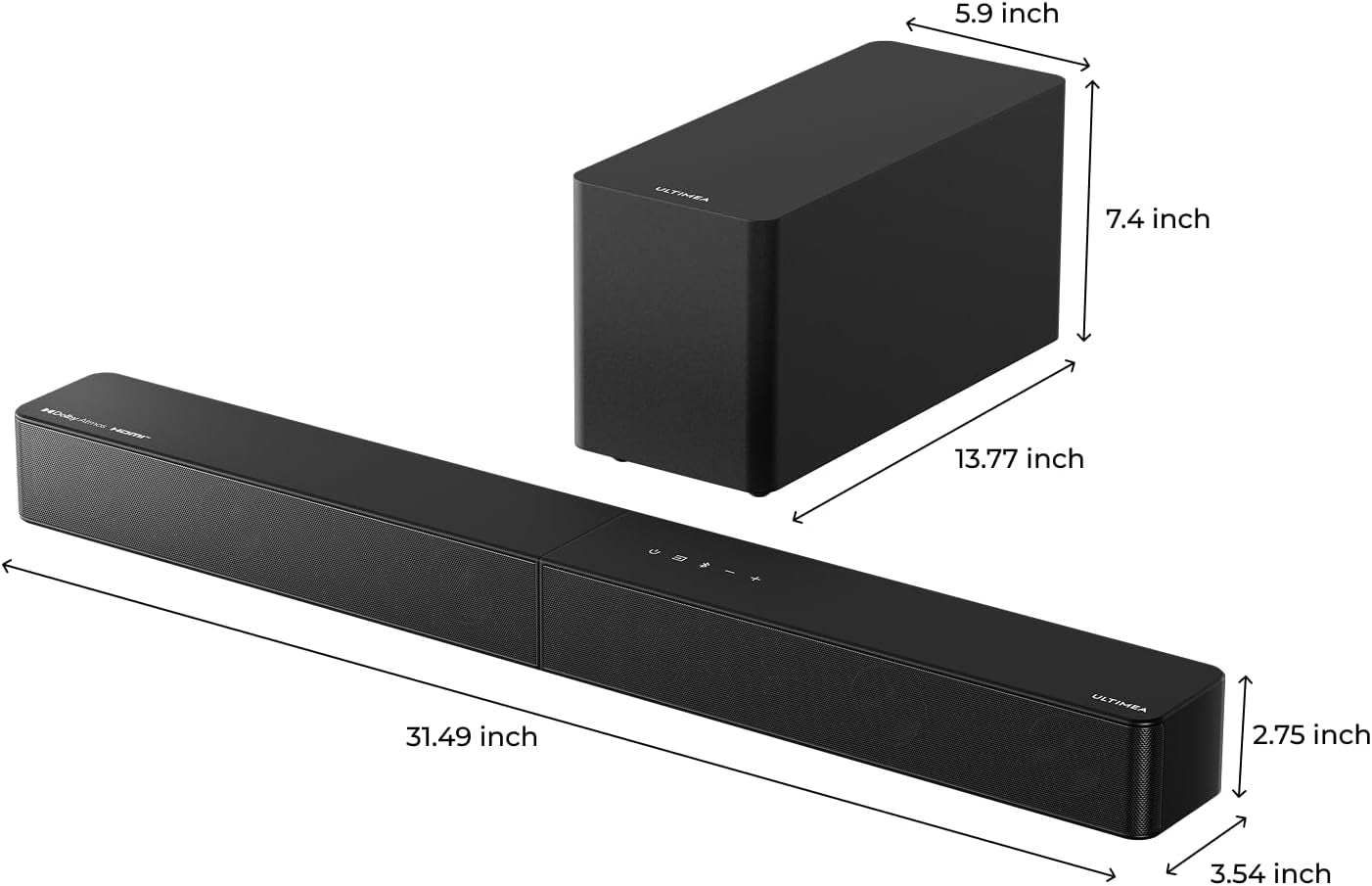5.1CH Surround Sound Bar with Subwoofer, Dolby Atmos, Voicemx, Bassmx, APP, 300W Soundbar for Smart TV, Home Theater Surround Sound System for TV, BT 5.4, Poseidon M60 (2025 Model)