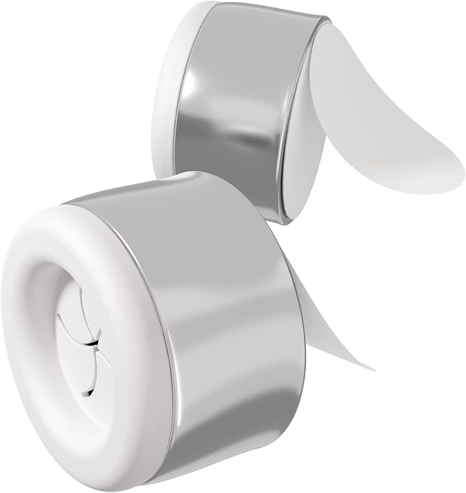 Set of 4 Premium Towel Holders for Bathroom, Kitchen and Household - Stainless Steel Tea Towel Holder - Towel Hook Round - Self-Adhesive - No Drilling (White)