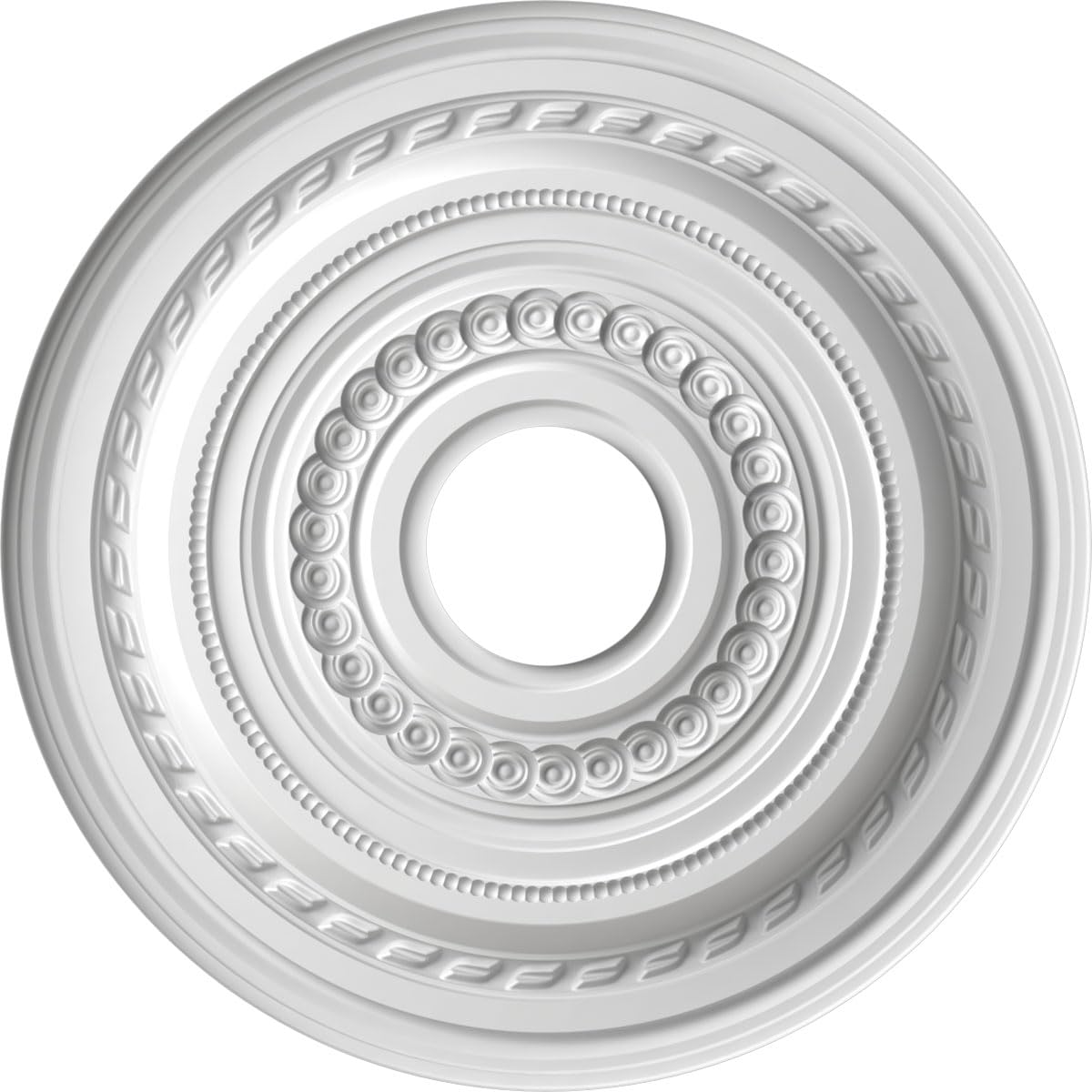 Ekena Millwork Cmp16Codst Cole Thermoformed Pvc Ceiling Medallion (Fits Canopies Up To 4 1/2), 16Od X 3 1/2Id X 1P, Universal Ag