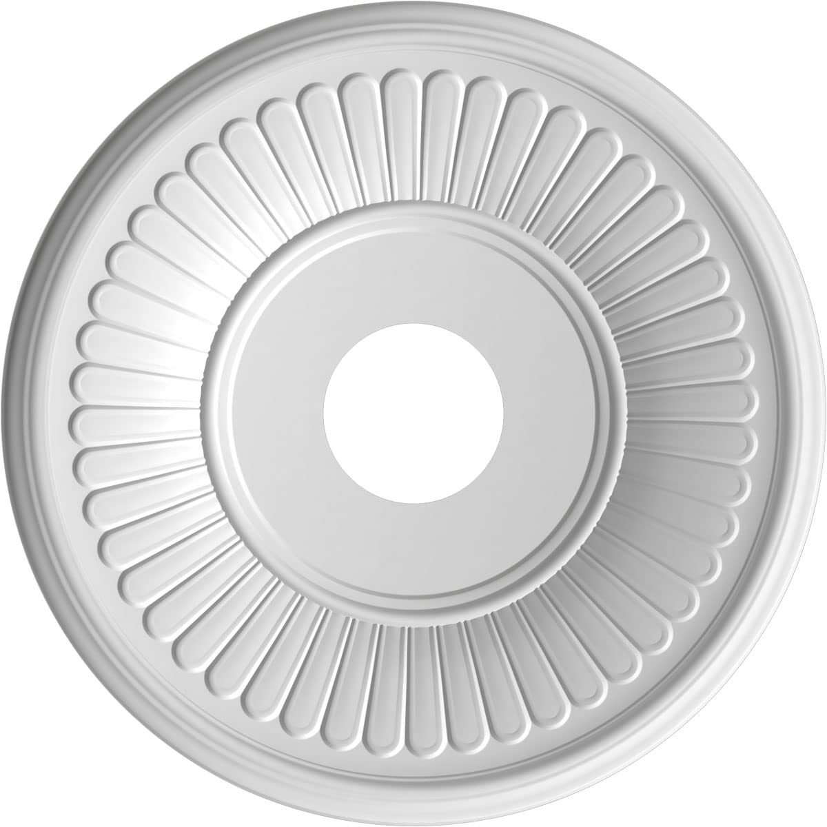 Ekena Millwork 16Od X 3 1/2Id X 1P Berkshire Thermoformed Pvc Ceiling Medallion (Fits Canopies Up To 7), Aged Copper