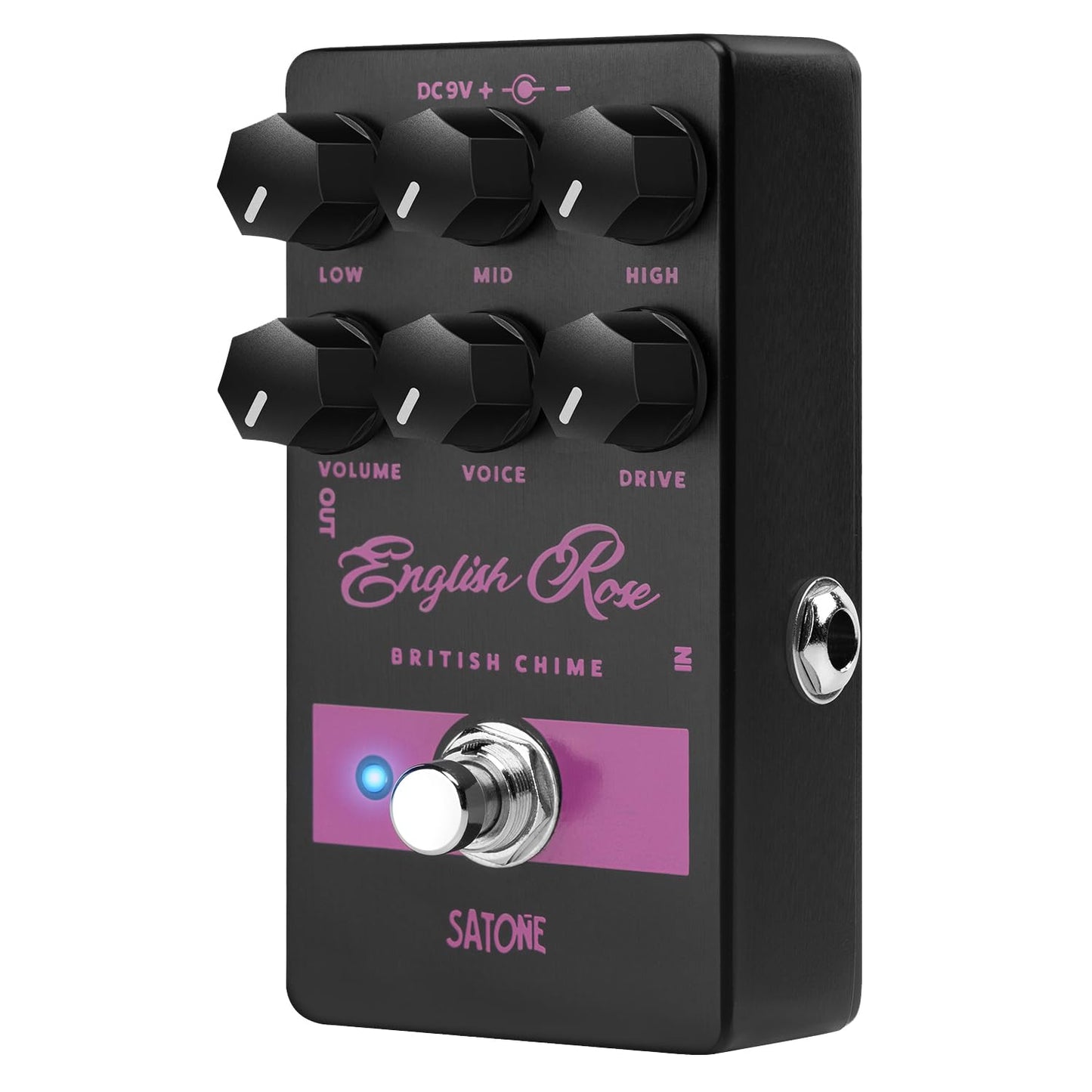 Satone S812 English Rose British Chime Overdrive Electric Guitar Effect Pedal - Bell-like Tone Transform Effect Preset Acoustic