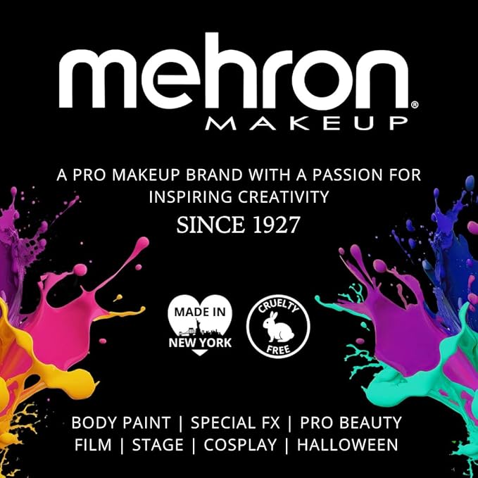 Mehron Paradise FX Metallics – Metallic Orange 1.4 oz | Professional Water Activated Shimmering Metallic Paint for Raves, Costumes, Special Effects, Halloween, Stage, Screen, Theater & Cosplay FX