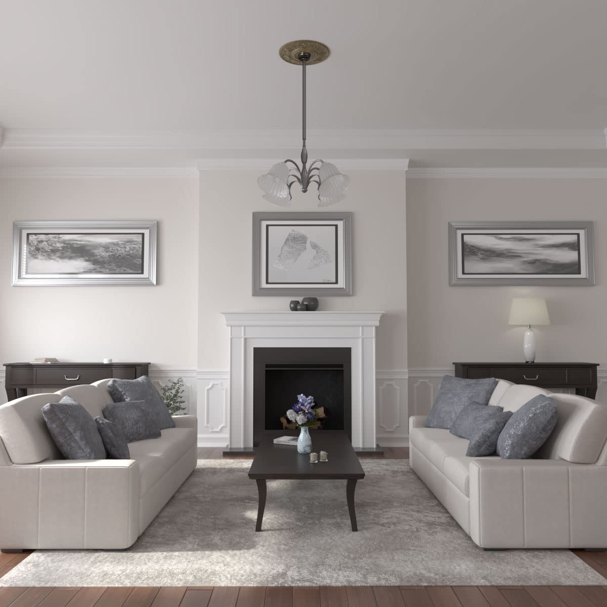 Ekena Millwork Cm20Vimmc Vienna Ceiling Medallion, Mississippi Mud Crackle