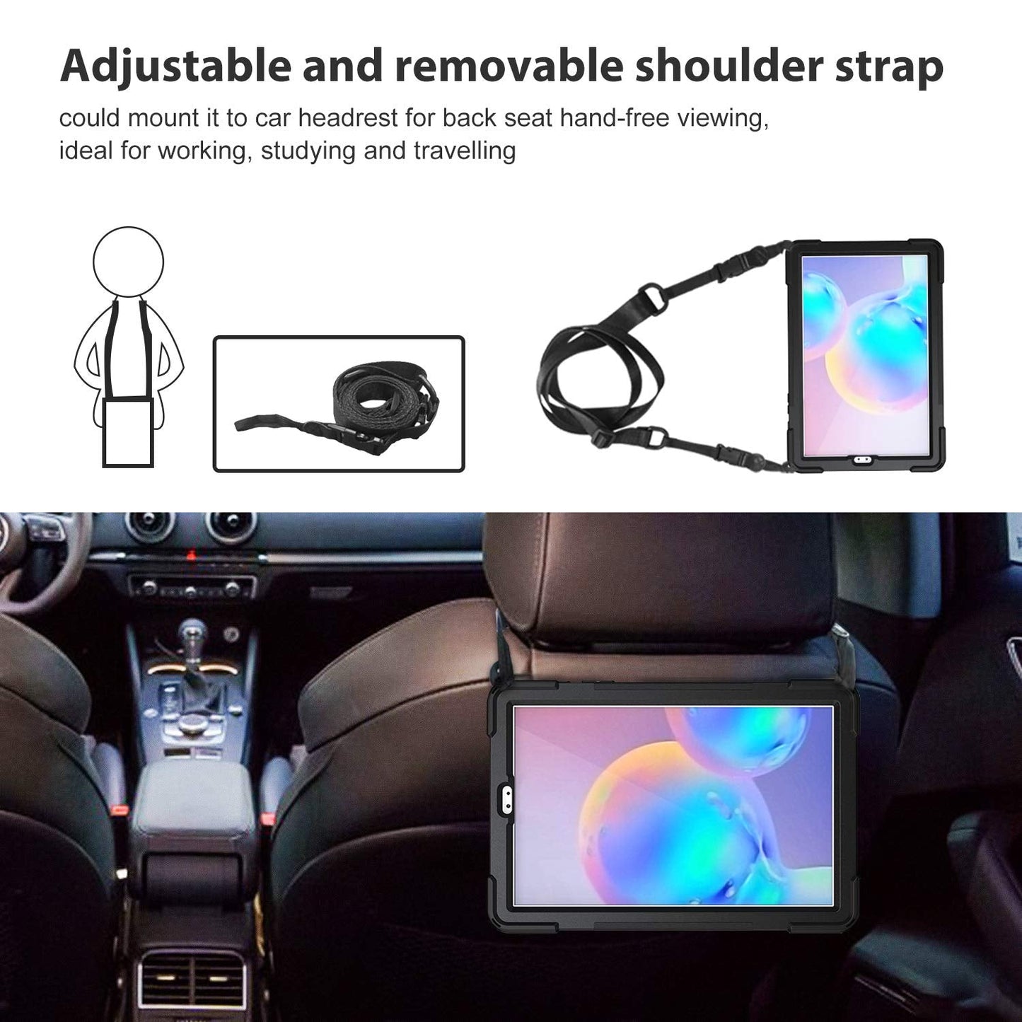 Procase Galaxy Tab S6 10.5 2019 Case With S Pen Holder (Model Sm-T860/T865/T867), Rugged Heavy Duty Shockproof Cover With Han