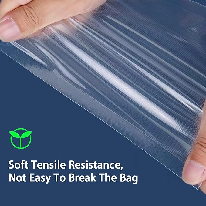 Vacuum Sealer Bags,Heavy Duty Pre-Cut Design Commercial Grade 4x6 Inch Food Sealable Bag for Heat Seal Food Storage, Seal Bag Boilsafe to 280°F Freezable, Resizable,Reuseable (100Pcs)