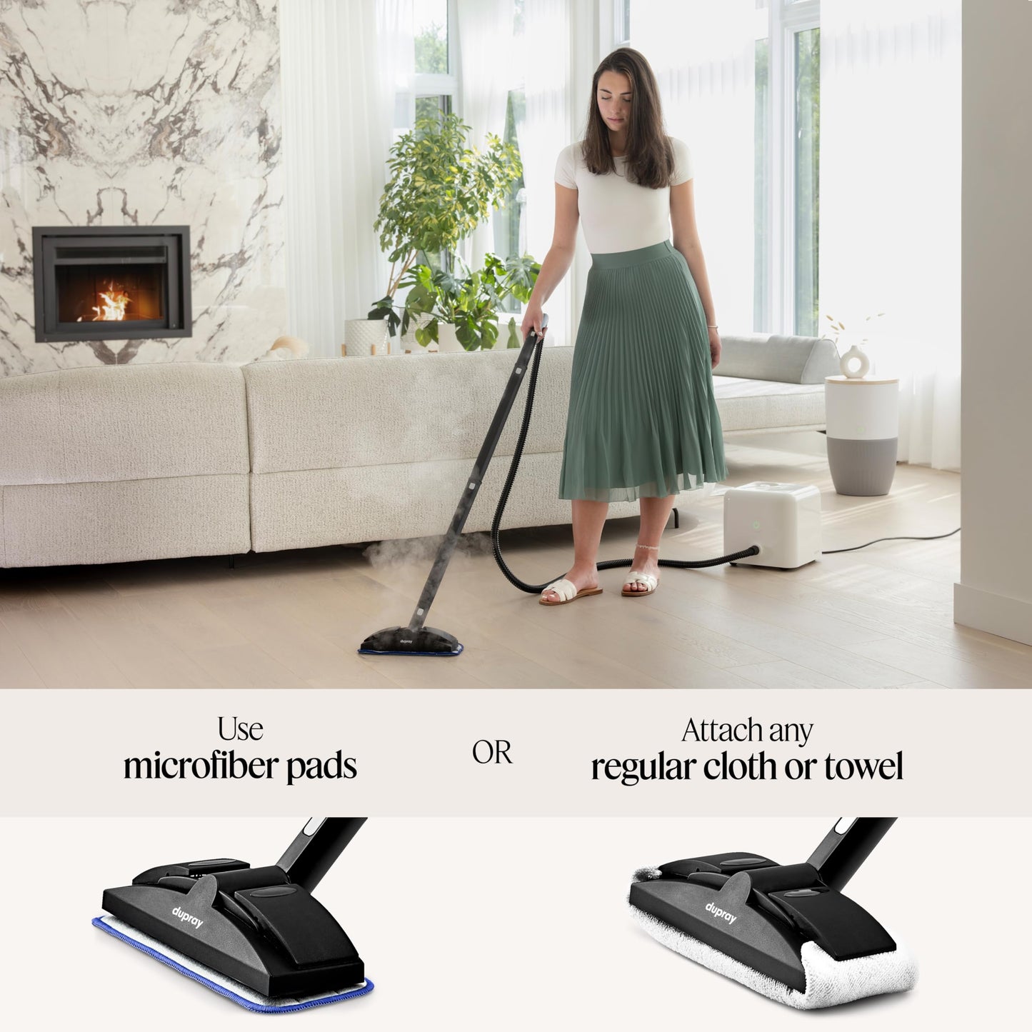 Dupray Neat Steam Cleaner With 20-Piece Accesory Kit. For Multipurpose Steam Cleaning Hardwood, Tile, Laminate And Sealed Floors