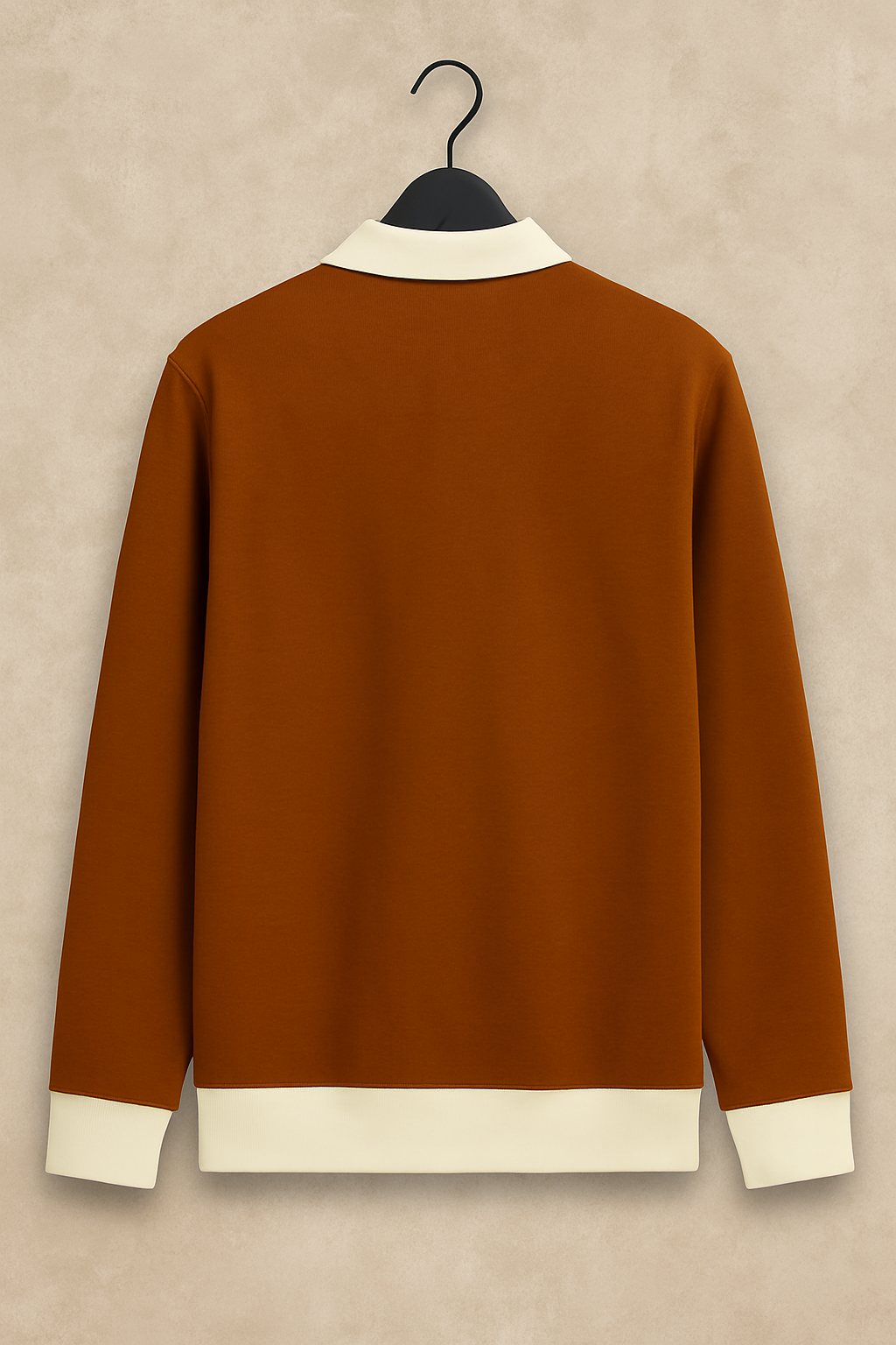 Premium Import Quality Half-Zip Sweatshirt – Contrast Collar | Casual Comfort Wear