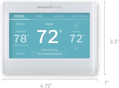 RTH9600WF Smart Color Thermostat ENERGY STAR Wi-Fi Programmable Touchscreen Alexa Ready - C-Wire Required