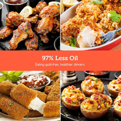 Air Fryer 4 Qt, 7 Cooking Functions Airfryer, 150+ Recipes on Free App, 97% Less Fat Freidora De Aire, Dishwasher-Safe, Designed for 1-3 People, Lite 4.0-Quart, Smart, Truffle Gray