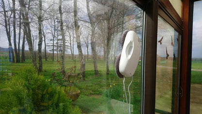 W2 Window Cleaner Robot, Automatic Cleaning with Intelligent Path Planning, 3800Pa Suction Power, Edge Detection Technology, Remote Control, White