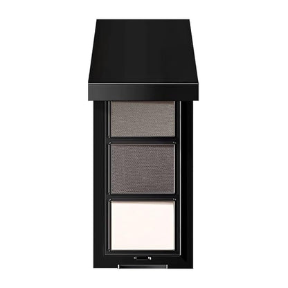 Taupe Grey Eye Brow Powder for Women, Matte Gray Black Eyebrow Powder Kit with Brush, Long-Lasting 3 Colors Beige White Brow Palette, Filler for Full, Defined Natural Brows Shaping