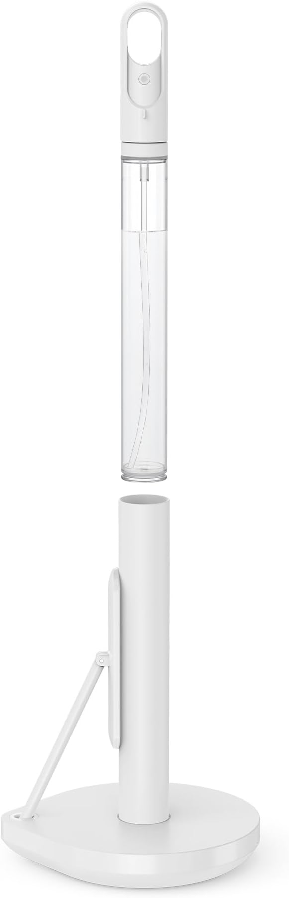 simplehuman Standing Paper Towel Holder with Spray Pump, White Stainless Steel