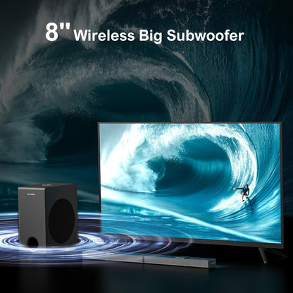5.1.2 Dolby Atmos Soundbar for TV, 8" Wireless Subwoofer & Up-Firing Speakers, 4K HDR Surround Sound System for Home Theater, Nova S80 (2025 Upgraded Model)