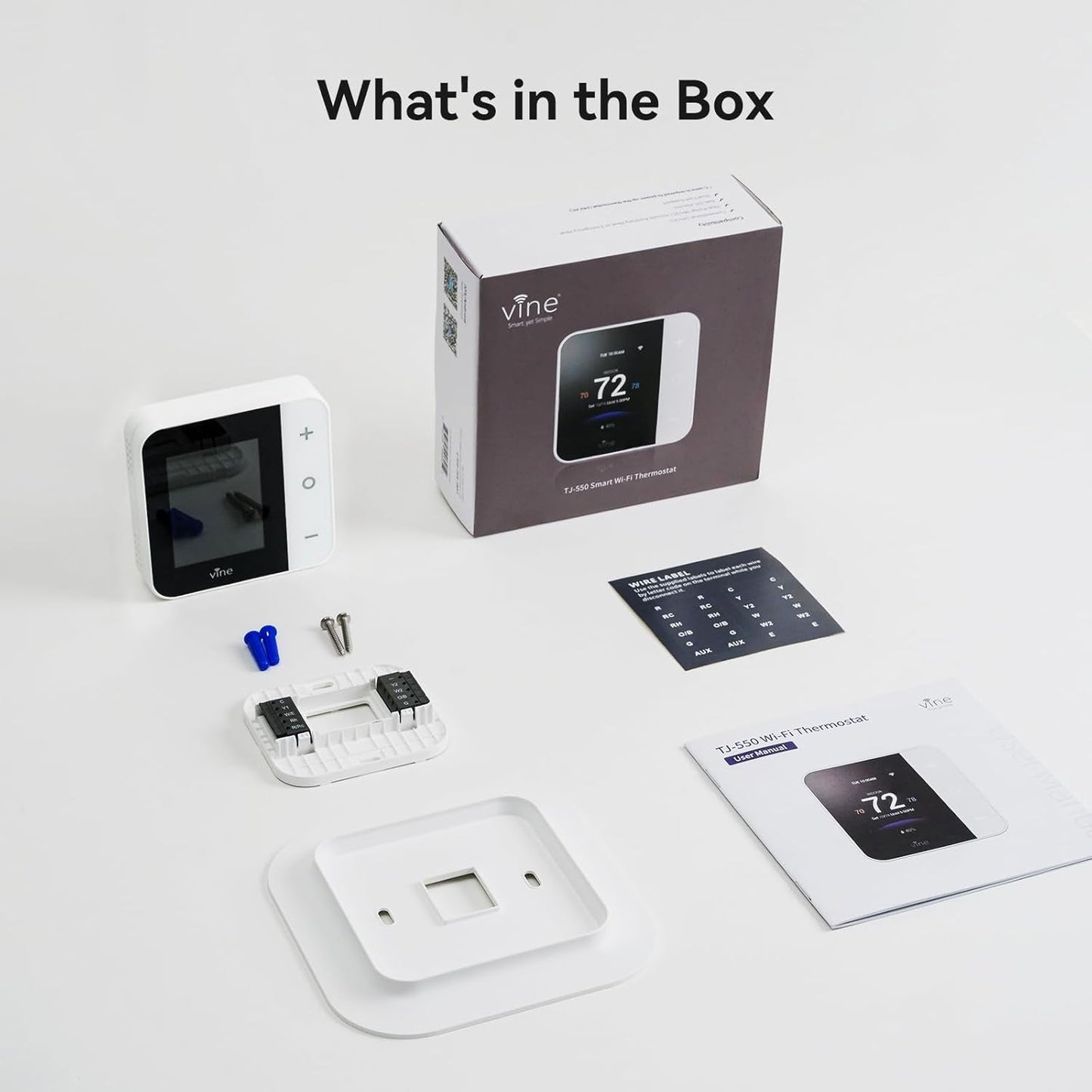 Thermostat for Home with Touchscreen Color Display, Wifi Smart Thermostat Compatible with Alexa and Google Assistant, 7Day/8Period Programmable, Energy Saving, C-Wire Required, Screen Size 2.8"