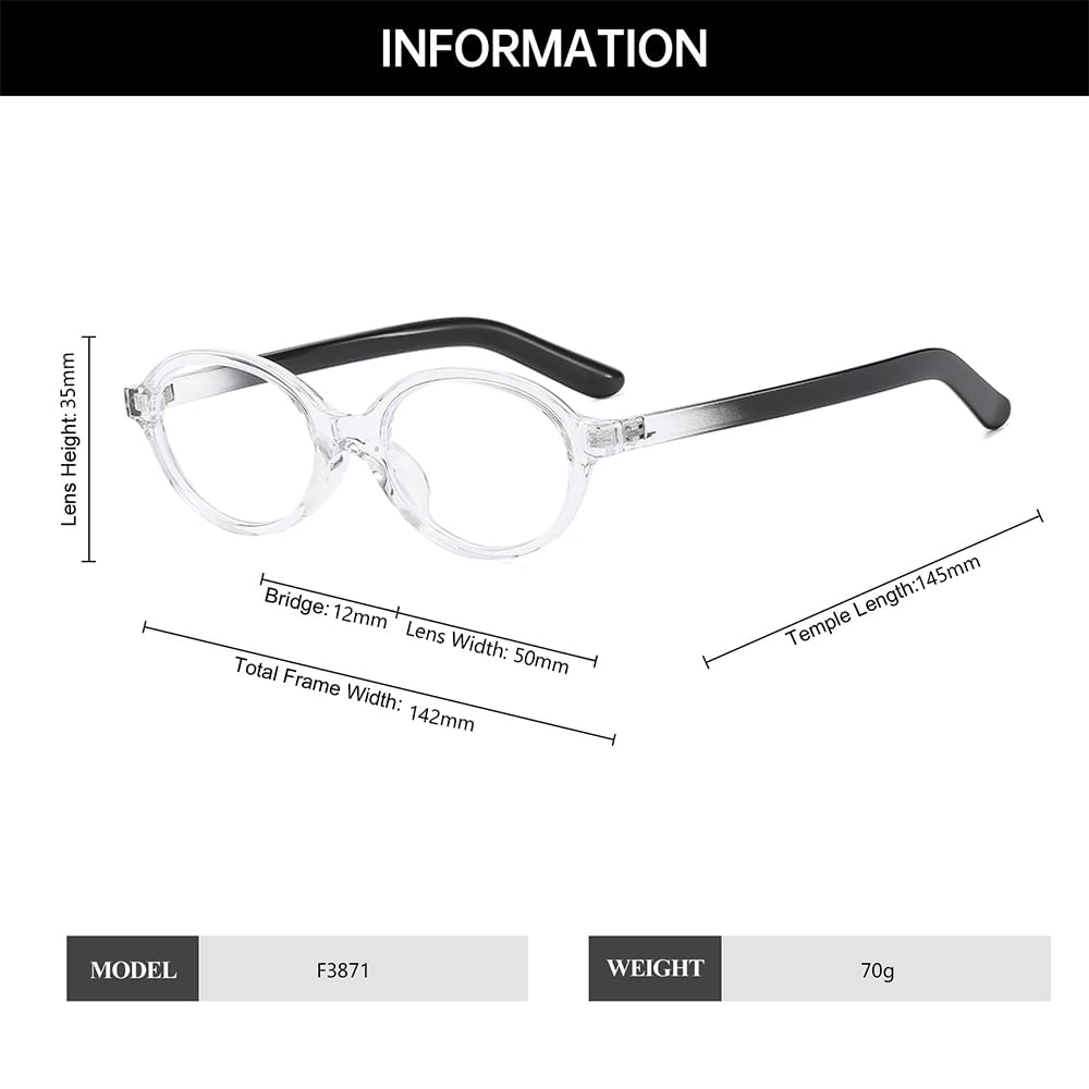 Yameize Small Oval Blue Light Blocking - Glasses Women Men Retro Clear Anti Blue Light Eyeglasses For Computer