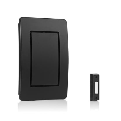 Heath Zenith Wired Mechanical Doorbell Chime Kit, Black, Plastic, Lighted, 2 Melodies, Home Improvement, Porch, Outdoor, House