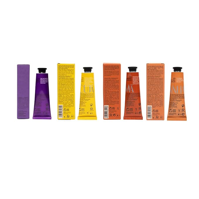 Natura - Ekos Hand Cream Quartet Variety Pack, 4 Creams - Passion Fruit, Brazil Nut (Castanha), Tukumã, Açaí Hand Cream - Vegan Skin Care - Brazilian Beauty Secrets - Travel Size - 1.41oz (40g)