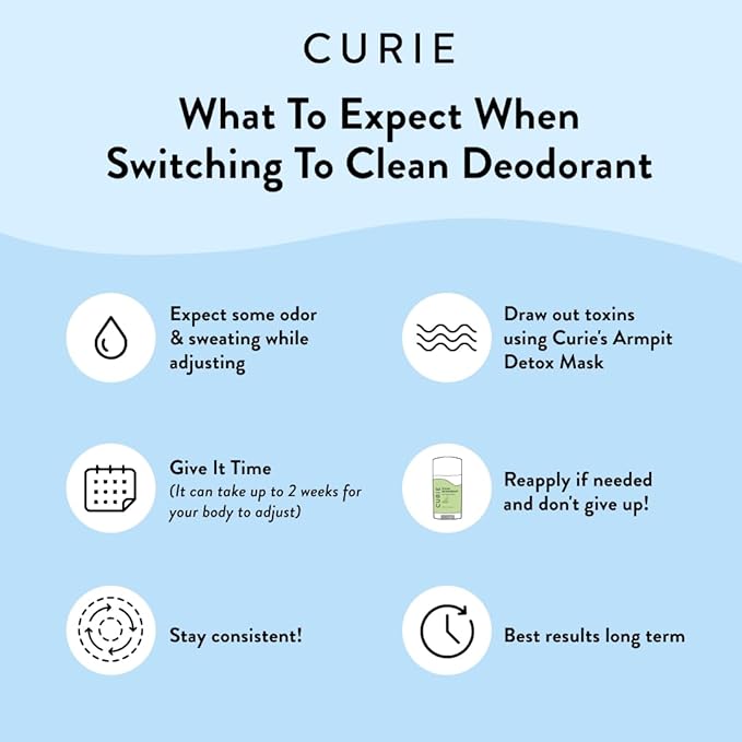 Curie Natural Deodorant for Women Calm & Cool Stick Trio - Coconut Nectar, Ocean Air, and Santal Sage - Aluminum Free, Clean, Sustainable, Vegan, Paraben Free (3pk)