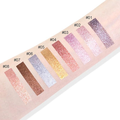 Cream Glitter Pale Pink Shimmer Metallic Eyeshadow Palette Makeup For Mature Women, Natural Single Mini Instant Holographic Eyeshadow, Sombras Crema Para Ojos, Talc, Paraben & Cruelty Free