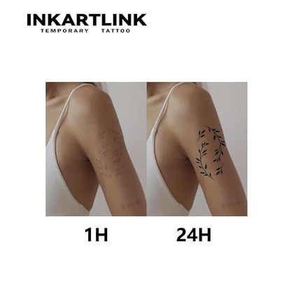INKARTLINK Semi Permanent Tattoo, party tattoo, beautiful and realistic design, fun tattoo experience, cruelty-free, non-reflective, waterproof (Sword holding angel)