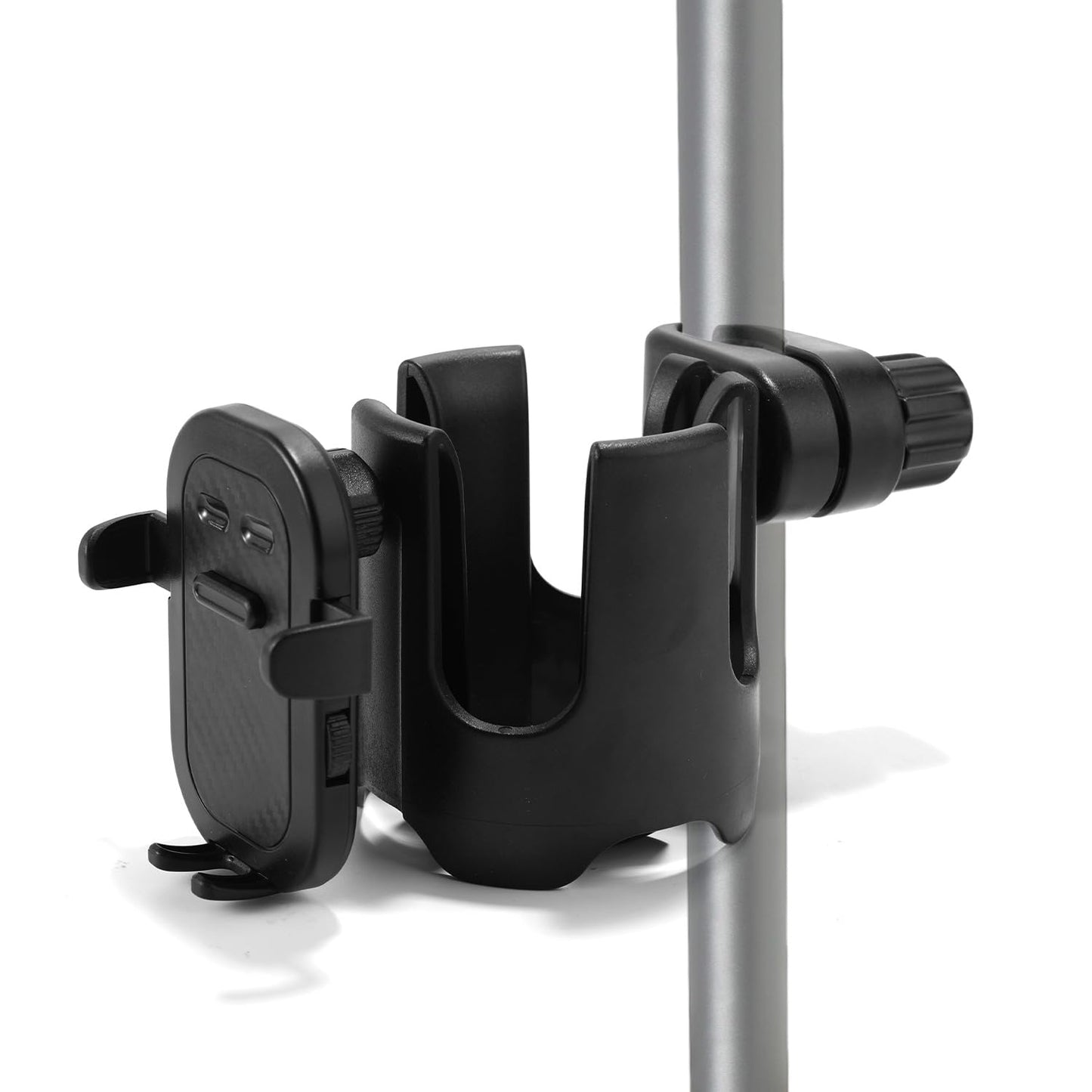 2-In-1 Mic Stand Cup Phone Holder, Black Universal Bottle Phone Holder Microphones Accessories For Concert Hall Recording Studio