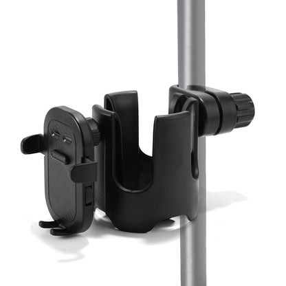 2-In-1 Mic Stand Cup Phone Holder, Black Universal Bottle Phone Holder Microphones Accessories For Concert Hall Recording Studio