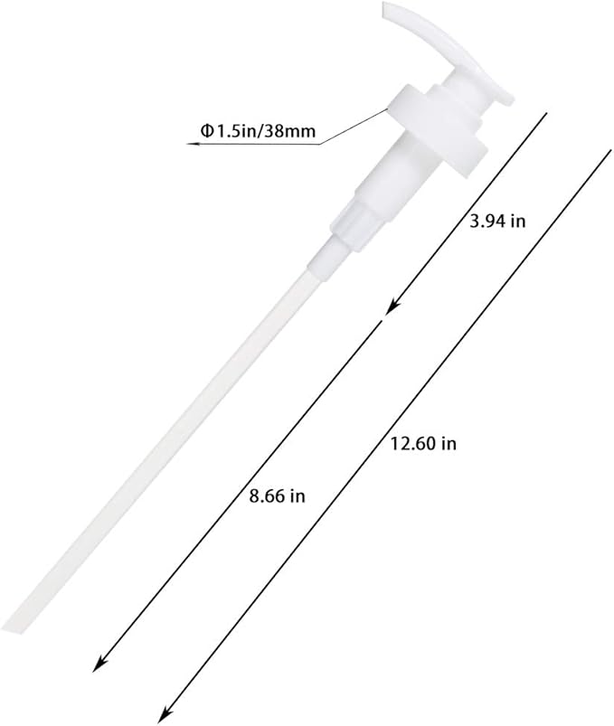 Gallon Pump Dispenser, Fits Most 1 Gallon Jugs and Containers 38/400 Snow Cone Syrup Pump Lid Top Replacement for Sanitizer, Lotion, Shampoo, Conditioner (12 Pack)