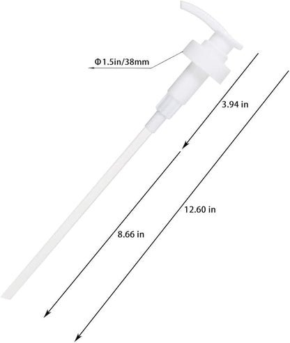 Gallon Pump Dispenser, Fits Most 1 Gallon Jugs and Containers 38/400 Snow Cone Syrup Pump Lid Top Replacement for Sanitizer, Lotion, Shampoo, Conditioner (12 Pack)
