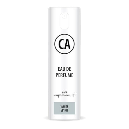 CA Perfume Impression of White Spirit for Women Eau De Parfum Floral Woody Musk Scent Long Lasting Perfumes for Women Travel Size TSA Ready for Day and Night Wear 0.33 Fl Oz 10ml