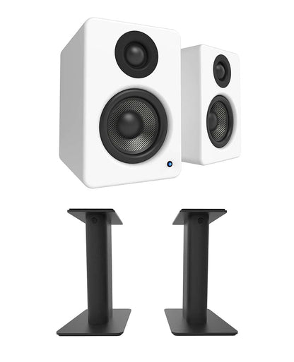 Kanto Yu2 Pc Gaming Desktop Speakers | 3 Composite Drivers | 3/4 Silk Dome Tweeter | Class D Amplifier | Pair | Matte White With