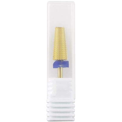 PANA 3/32" Shank 5-in-1 Nail Carbide Bit - (Triple Coarse - Medium Grit, Gold) - Two Way Rotate use for Both Left and Right Handed Fast Remove Acrylic or Hard Gel
