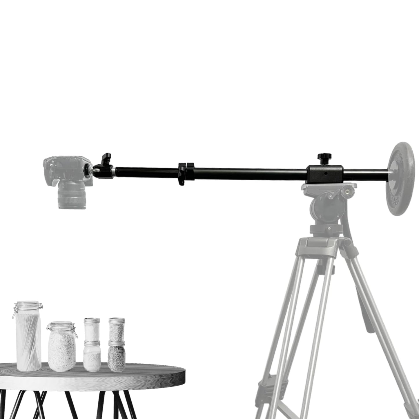 Glide Gear Oh 50 Overhead Mount - Dslr, Iphone - 36 Arm, Tripod Extension, Ball Head, Heavy-Duty Metal