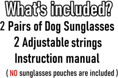 G029 Dog Cat Pet Aviator Pilot Sunglasses Glasses for Small Breeds up to 15lbs (2-Pack Black + Tortoise Brown)