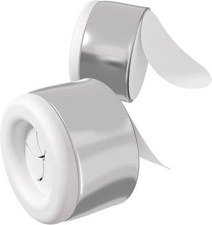 Set of 4 Premium Towel Holders for Bathroom, Kitchen and Household - Stainless Steel Tea Towel Holder - Towel Hook Round - Self-Adhesive - No Drilling (White)