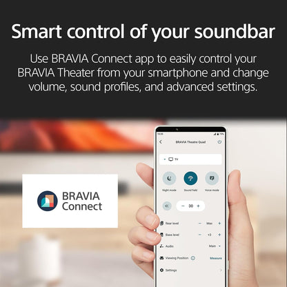 BRAVIA Theater System 6, 5.1Ch Home Theater System Sound Bar with Subwoofer and Rear Speakers, Surround Sound by Dolby Atmos/Dts:X Compatible HT-S60