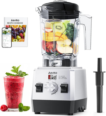 Blenders for Kitchen with 68Oz. Jar, 1800W Max Power Smoothie Blender, 3 Preset Programs & 7 Speeds, Professional Countertop Blender for Smoothies, Ice Crush, Frozen Drinks, Generation2 Silver