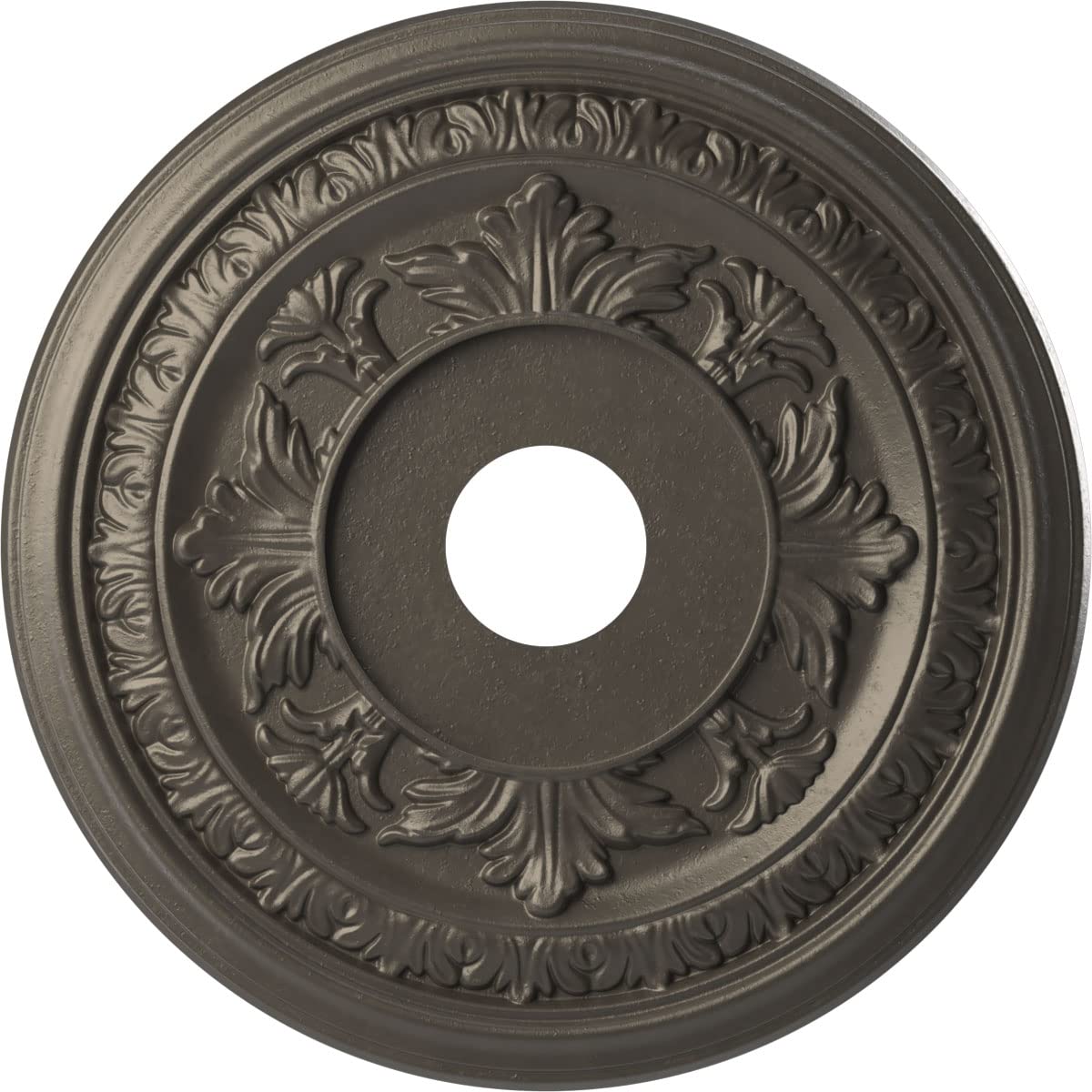 Ekena Millwork Cmp19Badst Baltimore Thermoformed Pvc Ceiling Medallion (Fits Canopies Up To 7 3/4), 19Od X 3 1/2Id X 1P, Univers