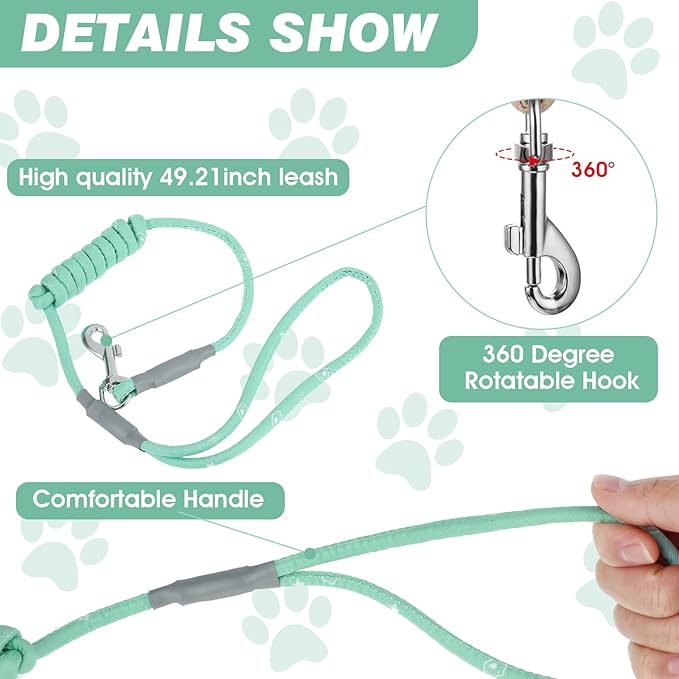 Cat Harness and Leash for Walking Escape Proof Adjustable Soft Harnesses and Leash Set Easy to Wear Kitten Harness for Travel Training and Walking(Green)