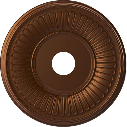 Ekena Millwork Cmp19Becdc Berkshire Thermoformed Pvc Ceiling Medallion (Fits Canopies Up To 8 3/8), 19Od X 3 1/2Id X 1P, Metalli