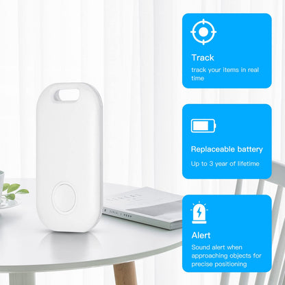 Aiyato 2 Pack Key Finder Smart Bluetooth Tracker Item Finder Work With Apple Find My Item Locator Anti-Lost Device For Keys, Bag