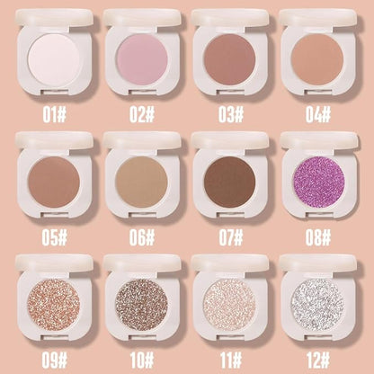 Pressed Single Matte Eyeshadow Palette Makeup, Matte Burly Wood eyeshadow For older Women, Pigmented Waterproof Sombras Para Ojos, Vegan, Talc, Paraben & Cruelty Free(04)