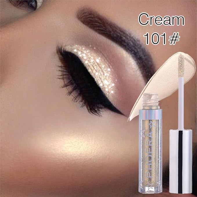 Glitter Eyeshadow，Makeup For Eyes Liquid Shimmer Sparkle Glow Light Colors Pencil Stick Shiny Long Lasting Waterproof Shining Eye Shadow Sets Metallic Pigments Metals Gloss Sparkling Pen Kit (A101)