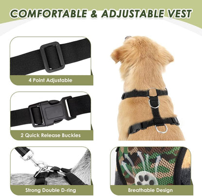 Lukovee Dog Seat Belt for Car, Adjustable Dog Car Harness for Large Medium Small Dogs, Soft Padded & Breathable Mesh Dog Seatbelt with Car Strap and Carabiner(Lime Green Double Clip,Medium)