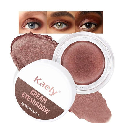 Single Cream Eye Shadow,Cocoa Shimmer Glitter Natural Nude Monochrome Eyeshadow Palette,Waterproof,Long Lasting Naturing-Looking,Vegan & Cruelty-Free,21