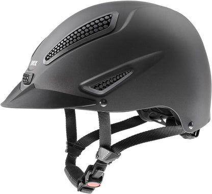 uvex perfexxion II Horse Riding Helmet for Women & Men, Black - Adjustable & Excellent Ventilated Helmet