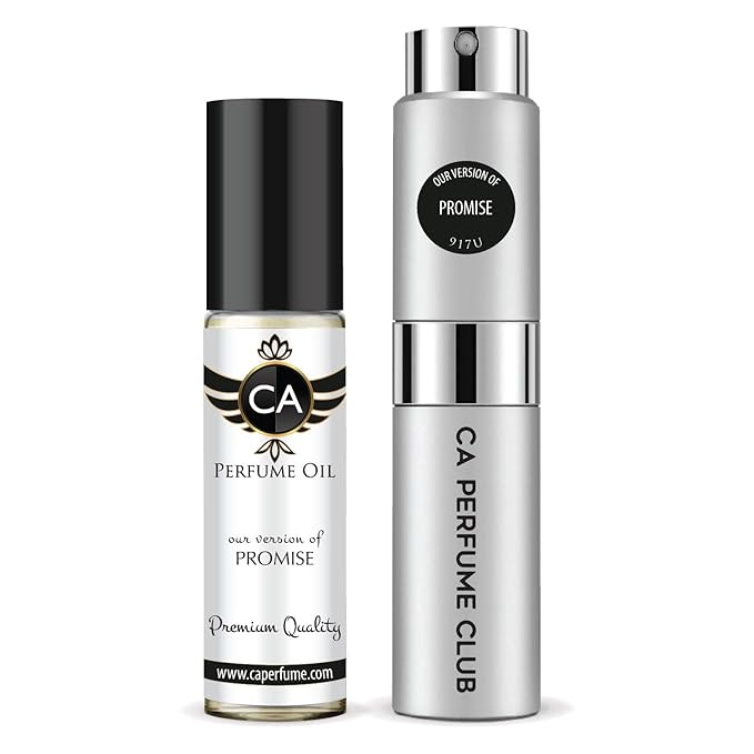 CA Perfume Duo Impression of Promise For Women And Men Perfume Layering Set Long Lasting Travel Size EDP + Body Oil Roll-On Bottle 0.27 Fl Oz+0.33 Fl Oz