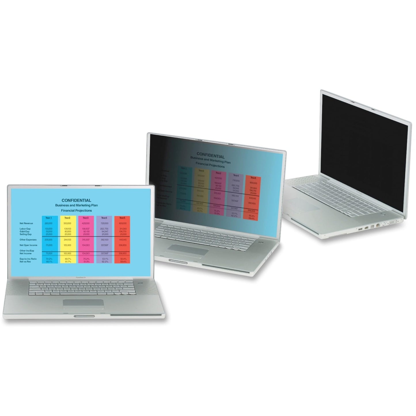 3M Privacy Filter For 12.5 Widescreen Laptop With Comply Attachment System (Pf125W9B),Black