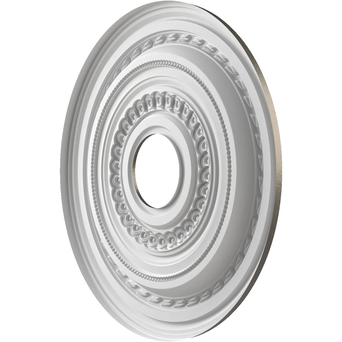 Ekena Millwork Cmp16Codst Cole Thermoformed Pvc Ceiling Medallion (Fits Canopies Up To 4 1/2), 16Od X 3 1/2Id X 1P, Universal Ag