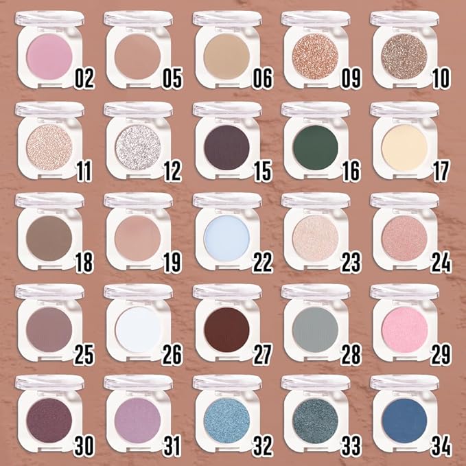 Light Brown Single Matte Eyeshadow Makeup, Neutral Powde Eye Shadow for Women, Rosy Brown Eyeshadow Palette Pigmented Waterproof, sombras para ojos, Lightweight Blendable, Girls Eyeshadows Gift