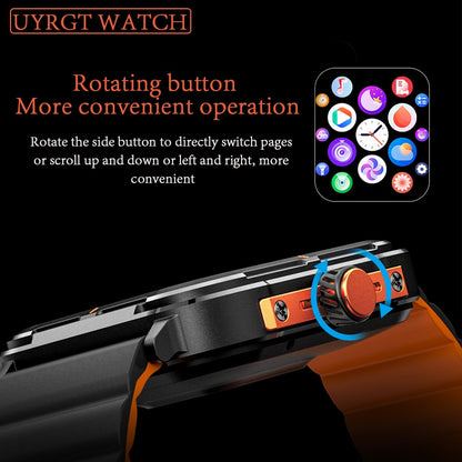 Uyrgt Sports&Rugged Smart Watch For Men Women, Cnc Aluminum Alloy Frame, 1.83    Full Touch Display, Bluetooth Call, Fitness Tra